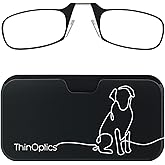 ThinOptics Pod Reading Glasses - Slim Armless Pocket Readers - Dog Line, 1.0x