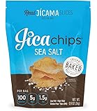 JicaChips Jicama Chips, Sea Salt, 8 Pack, BAKED, Paleo, Gluten Free, Vegan