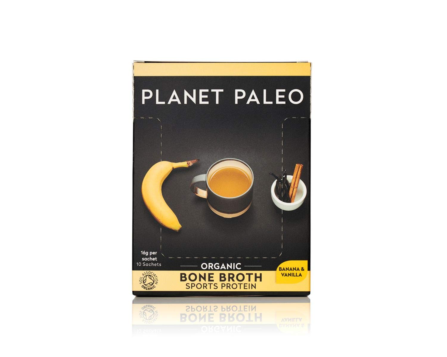 Planet Paleo Organic Vanilla and Banana Sports Protein Bone Broth Powder (1 box 10 sachets)