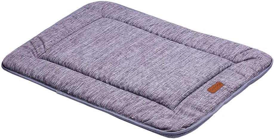 QIAOQI Dog Bed Kennel Pad Crate Mat Washable Orthopedic Antislip Beds Dense Memory Foam Cushion Padding Bolster | Perfect Sleep Bedding Pads for Carrier Cage