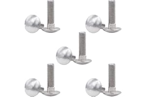 THSGIVINGSTORE 10PCS M8 x 50mm Carriage Bolts, 304 Stainless Steel Fully Threaded Round Head Square Neck Carriage Bolt (Thread Diameter: M8, Length: 50mm)