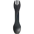 humangear GoBites Uno | Travel & Camping Utensils | Portable & Convertible Dining Ware | Multi-Functional Spork, Black Titanium