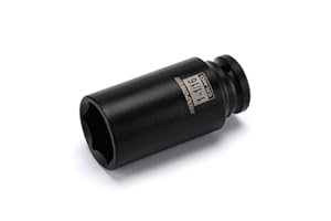 MIXPOWER 1/2 Inch Drive Deep Impact Socket, 1-1/16", SAE, CR-MO, 6 Point, Axle Nut Impact Grade Socket for Easy Removal