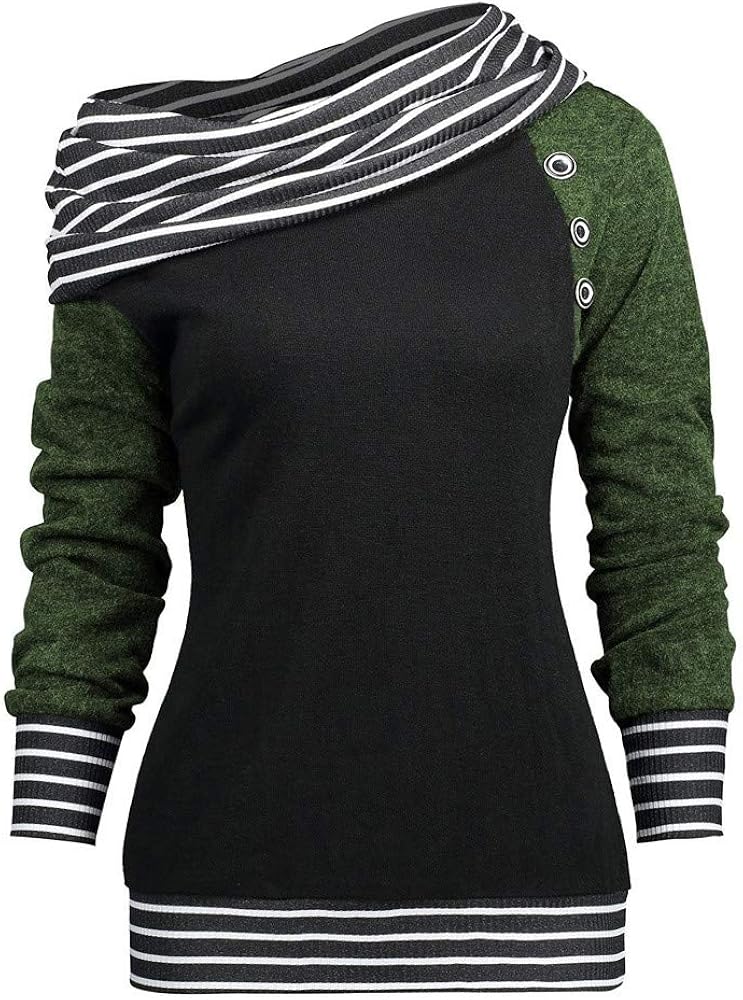 Amazon.com: Vedolay Tops for Women Long Sleeve, Womens Casual T-Shirt Button Cowl Neck and Off 