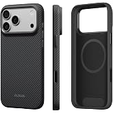 pitaka for iPhone 18 Pro Case 6.3", Military-Grade Aramid, Black/Grey | Aramid Fiber Woven Seamless TPU Fusion (Compatible with MagSafe) with Camera Control Button Shockproof Protection
