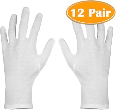 white cotton gloves amazon