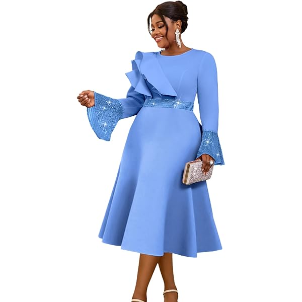 Amazon.com: AOMEI Women's White Crewneck Flower Cap Sleeve Asymmetric Peplum  Bodycon Business Dress (White,Large) : Clothing, Shoes & Jewelry