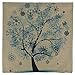Luxbon - Winter ICY Snowflake Tree Cotton Linen Sofa Chair Seat Throw Pillow Case Cushion Cover 18 x 18/45X45CM Insert Not Included