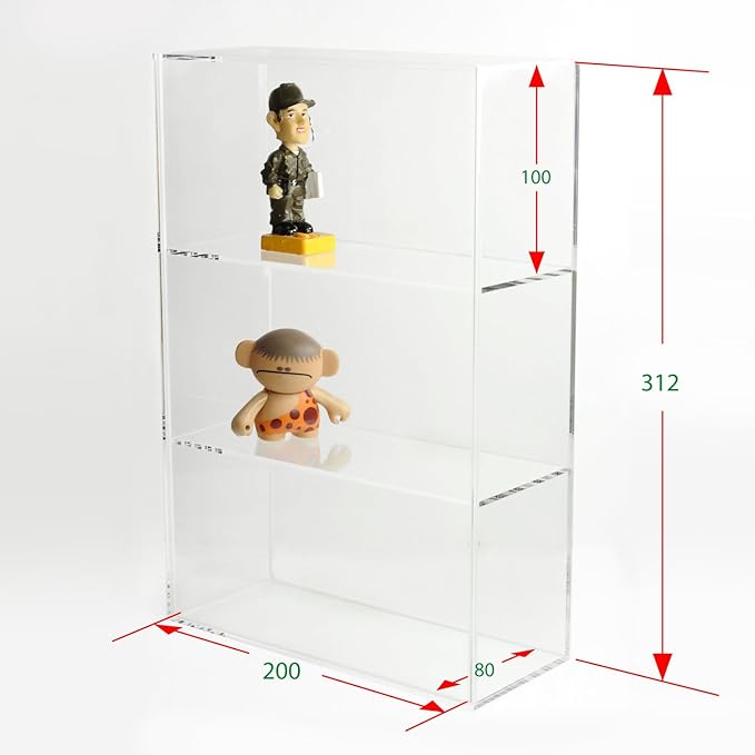 1 WHOLESALE PACK OF 6 ACRYLIC DISPLAY BOXES / CASES W/ SLIDING DOOR