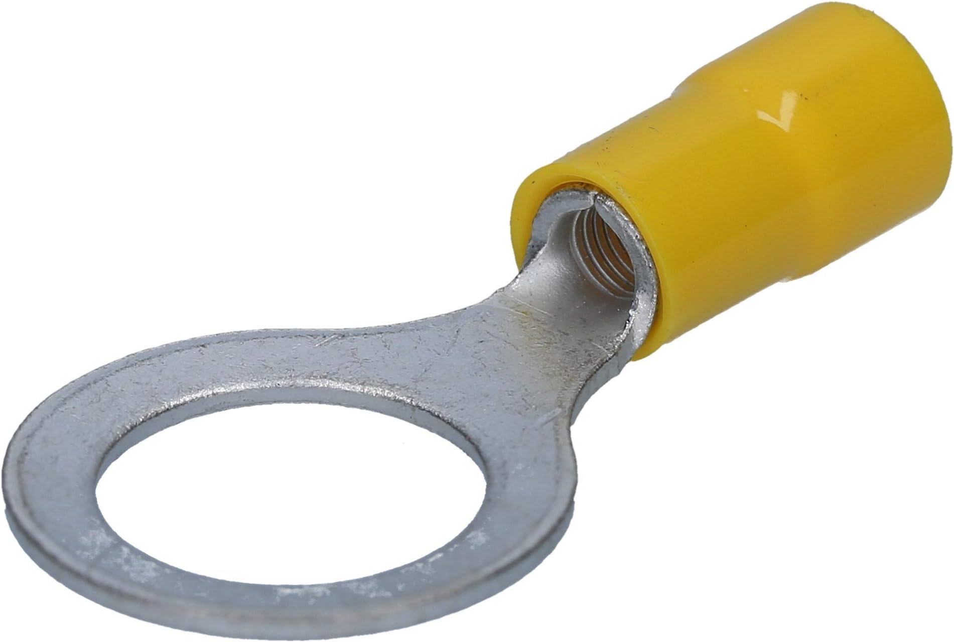 GF-M16 Ring Terminals Insulated M16 Yellow Pack of 50 Industrial Quality