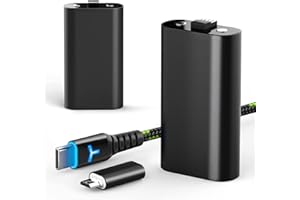 6AMLIFESTYLE 2 Pack Rechargeable Controller Battery Pack for Xbox Series X|S and Xbox One with 10FT USB C Charging Cable and Micro USB Adapter, Play and Charge Kit for All Xbox Wireless Controller, XBOX-SB08