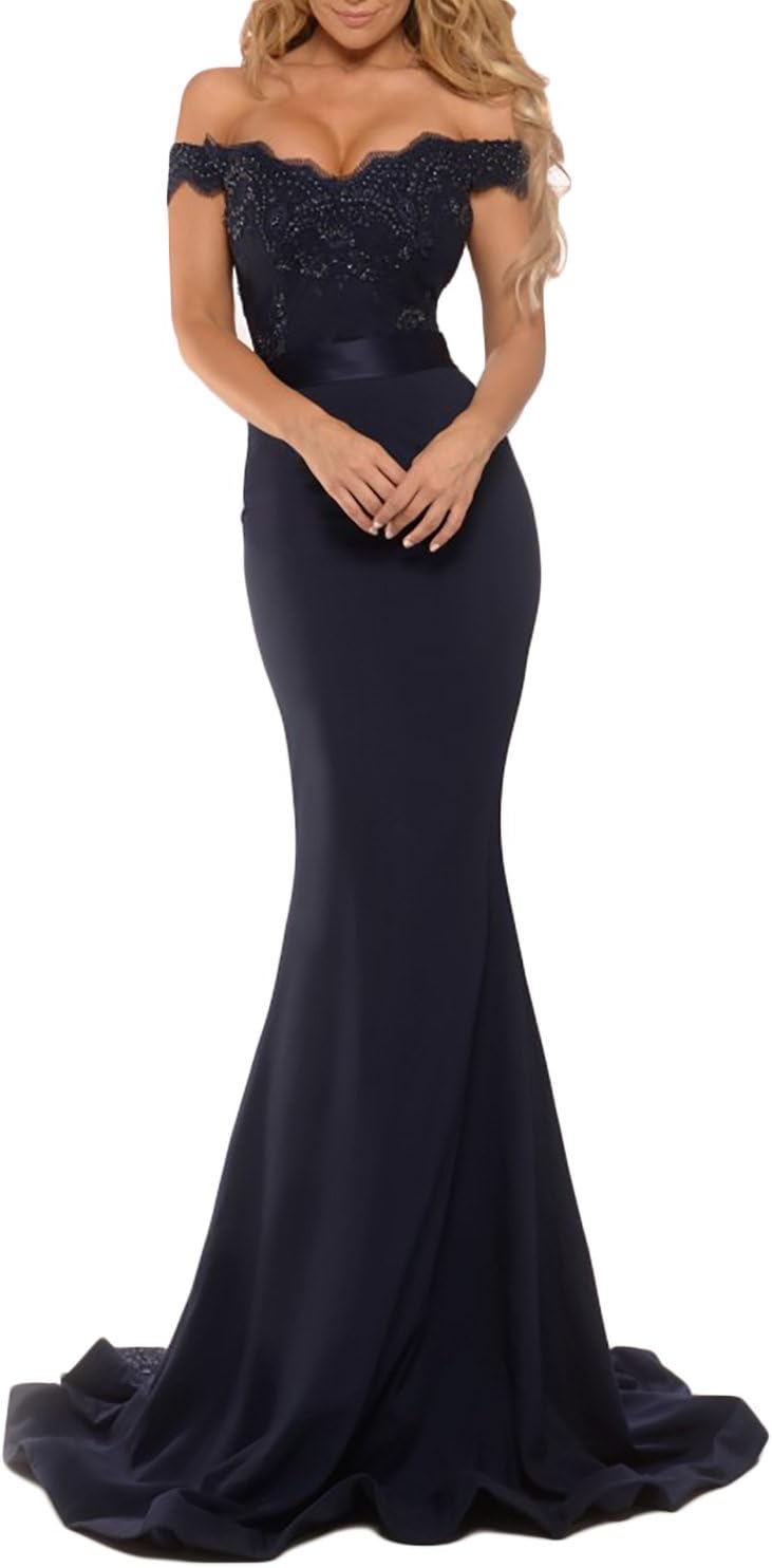 DarlingU Womens Formal Off Shoulder Mermaid Prom Evening Dresses Party GownPM259