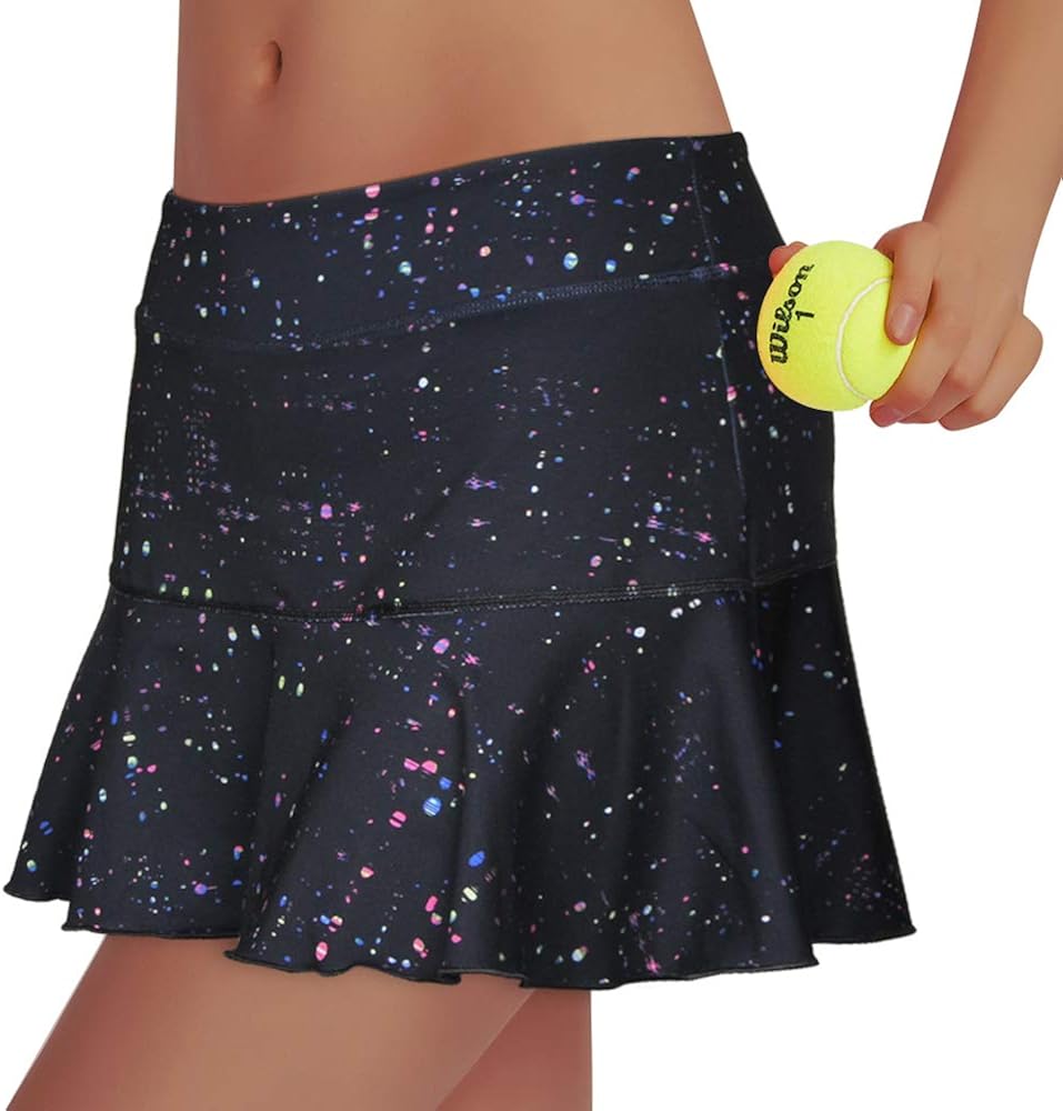 Rainbow Tree Tennis Skirts for Women,Athletic Golf Pleated Skirts with Shorts Indoor Exercise,Runs Large: Clothing