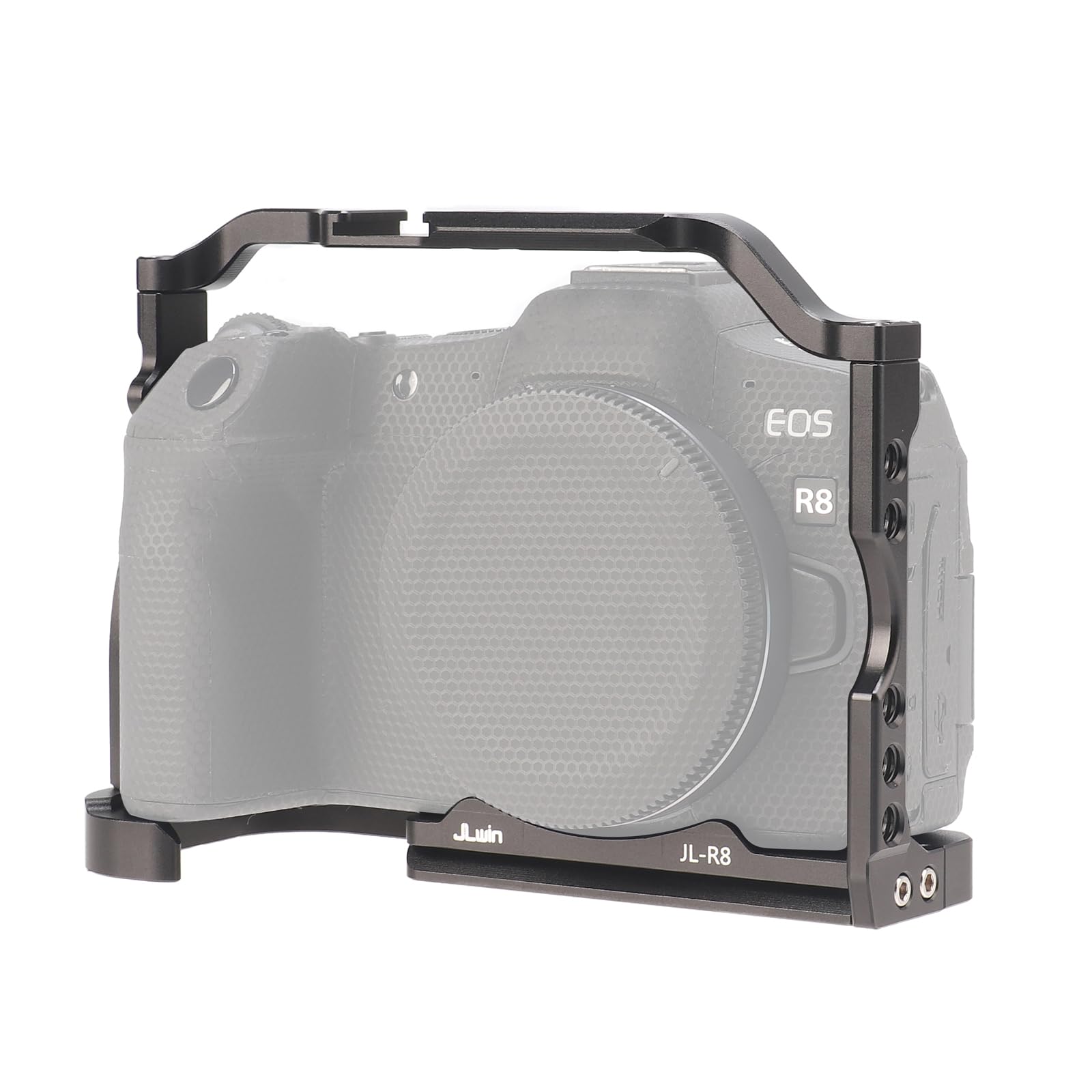 FOTGA Camera Cage for Canon EOS R8 & RP Mirrorless Camera, Aluminium Video Vlogging Stabilizer Rig with Cold Shoe, 1/4"Screw Mount, 3/8"-16 Locating Pin for Arri, Quick Release Plate for Arca Tripod