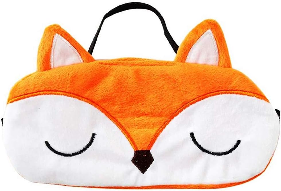 Eye Mask for Sleeping Ulife Mall Cute Fox 3D Animal Soft Fluffy Plush Sleep Mask Sleeping Mask Novelty Blindfold Breathable Eyeshade Travel Eye Cover for Women Men Girls Kids