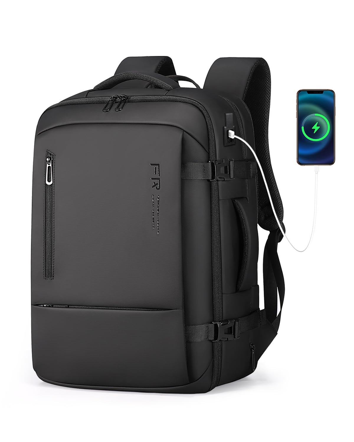 Photo 1 of Fenree.geer Travel Backpack for Men, Flight Approved Carry On Luggage Backpack with USB Port, Water Resistant Expandable Computer Daypack, 17.3 Inch Black Business Laptop Backpack for College/Work