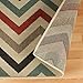 Superior Chevron Collection 5' x 8' Area Rug, Indoor/Outdoor Rug with Jute Backing, Durable and Beautiful Woven Structure, Contemporary Multi-colored Zig-Zag Pattern