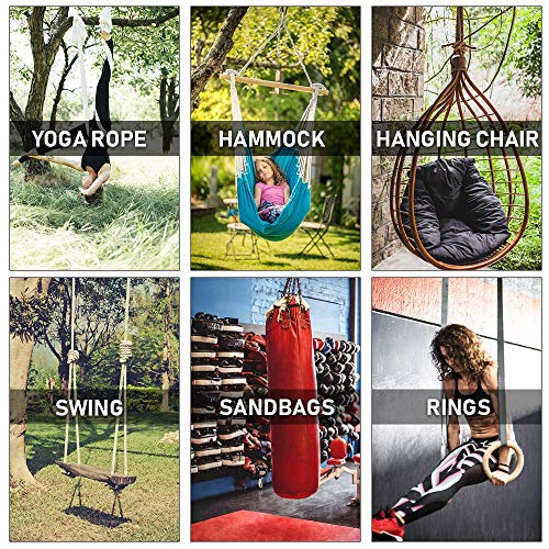 Molbory Deckenhaken Hängesessel, 500KG Kapazität Edelstahl Deckenhaken 360° Dreh Schaukelhaken für Betonholz, Hängematte… – Bild 8