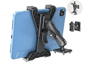 XWXELEC Tablet Holder car Mount Heavy Duty Drill Base, for iPad Pro Air Mini, Samsung Galaxy Tab, Other 6-11.5" Cell Phone and Tablet, iPad Holder for Desk