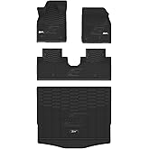 3W Floor Mats & Cargo Liner Fit for Ford Mustang Mach E 2021-2025 2026 TPE All Weather Custom Fit Floor Liner 1st 2nd Row and Trunk Mat Full Set Mats (Trunk Base Upper Only)