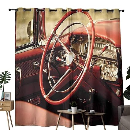  Duommhome Cars Decor Perforated Curtain Interior