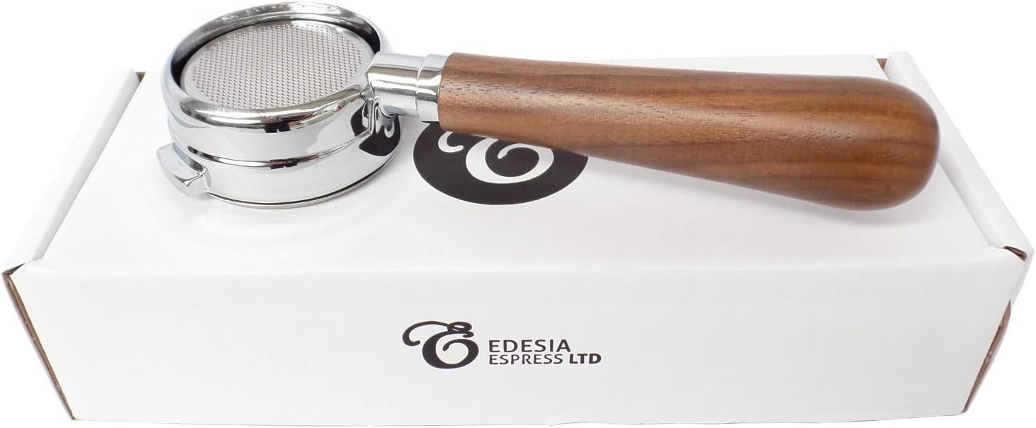 Bodenloser Siebträger für BEZZERA-Espressomaschinen - Walnuss-Griff, 21g Sieb - 3 Tassen