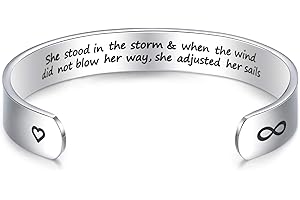 LParkin Inspirational Gift She Stood in The Storm When The Wind Did Not Blow Her Way She Adjusted Her Sails Encouragement Gift