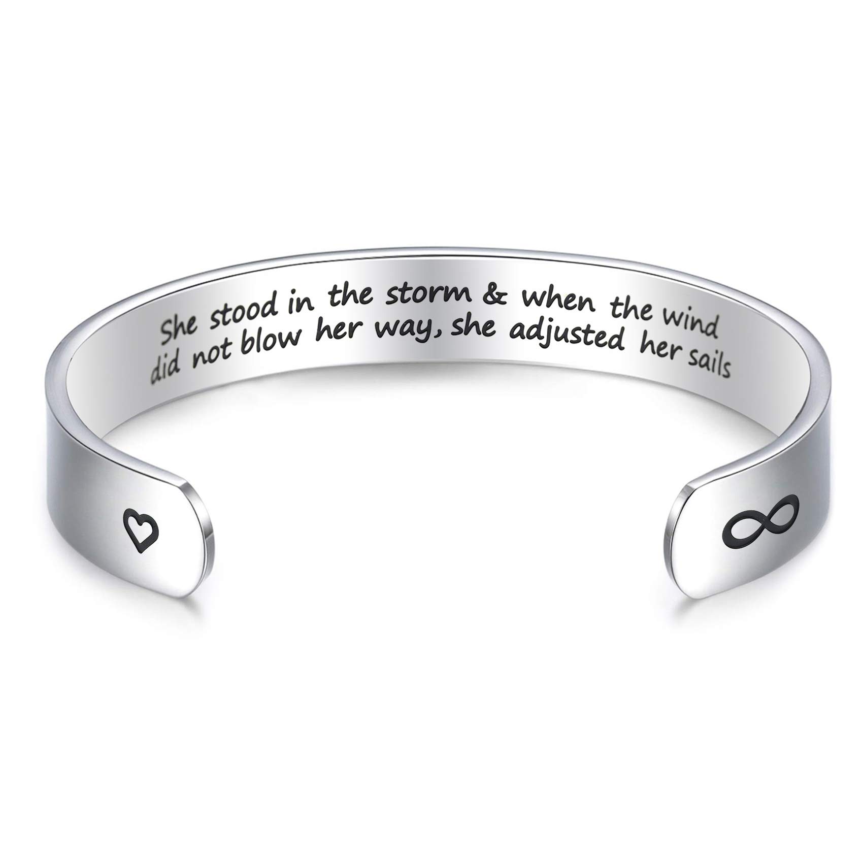 LParkin Inspirational Gift She Stood in The Storm When The Wind Did Not Blow Her Way She Adjusted Her Sails Encouragement Gift …