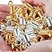 Fani Gold and Silver Spring Jewelry Ring Hair Coil Metal Hair Cuffs Dreadlocks Braiding Beads Twisted Braid Hair Accessories (60 Pieces in a Bottle )