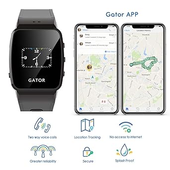 Reloj GPS Gator para niños de Techsixtyfour - Negro: Amazon.es ...