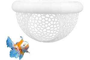 Floating Betta Fish Tank Accessories Aquarium Fish Cave, Betta Feeder Shrimp Feeding Ring Hammock Cave Toys, Aquarium Hiding 