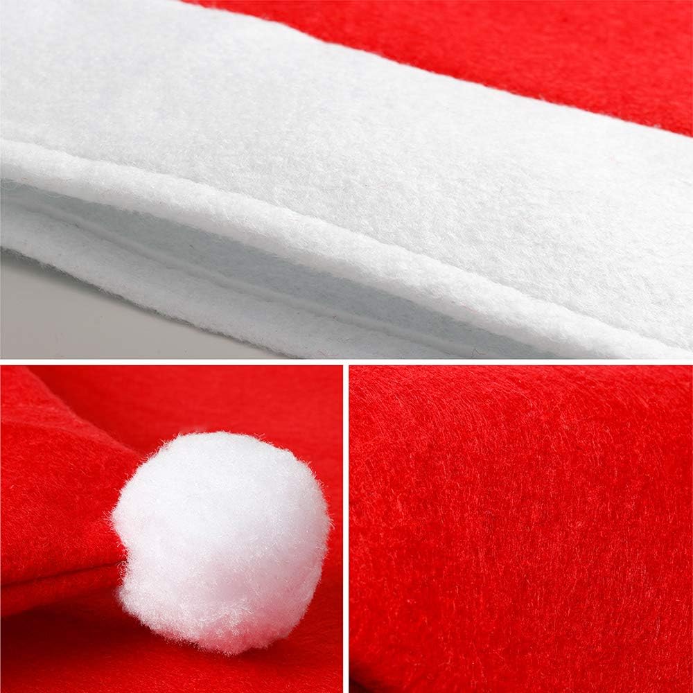 D-FantiX Christmas Chair Covers Set of 6, Santa Hat Chair Covers for Dining Room Holiday Christmas Decorations Red: Home & Kitchen