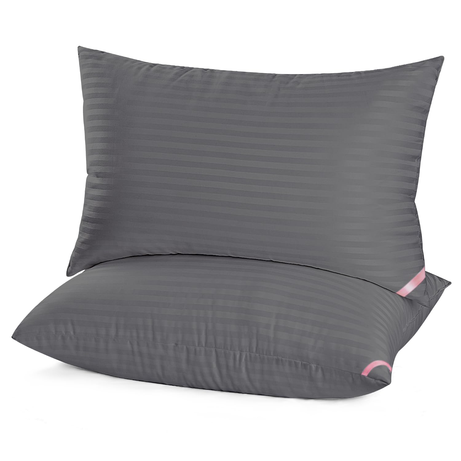 EIUE Bed Pillows for Sleeping 2 Pack Queen Size 20 x 30 Inches,Super Soft Down Alternative Microfiber Filled Pillows,Pillows for Side and Back Sleepers,Black