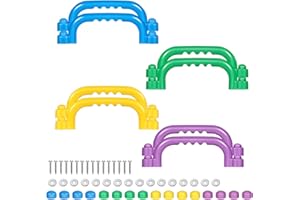 TOPNEW 8Pcs Kids Playground Safety Handles -Swing Set & Climbing Frame Hand Grips, Multi-Color Plastic Grab Bars for Outdoor Playhouse, Jungle Gym, Climbing Frame (Colour Mixing)