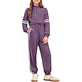 blibean Tween Girls Crop Sweat Suits Fall Pant Sets Size 6-15 Years