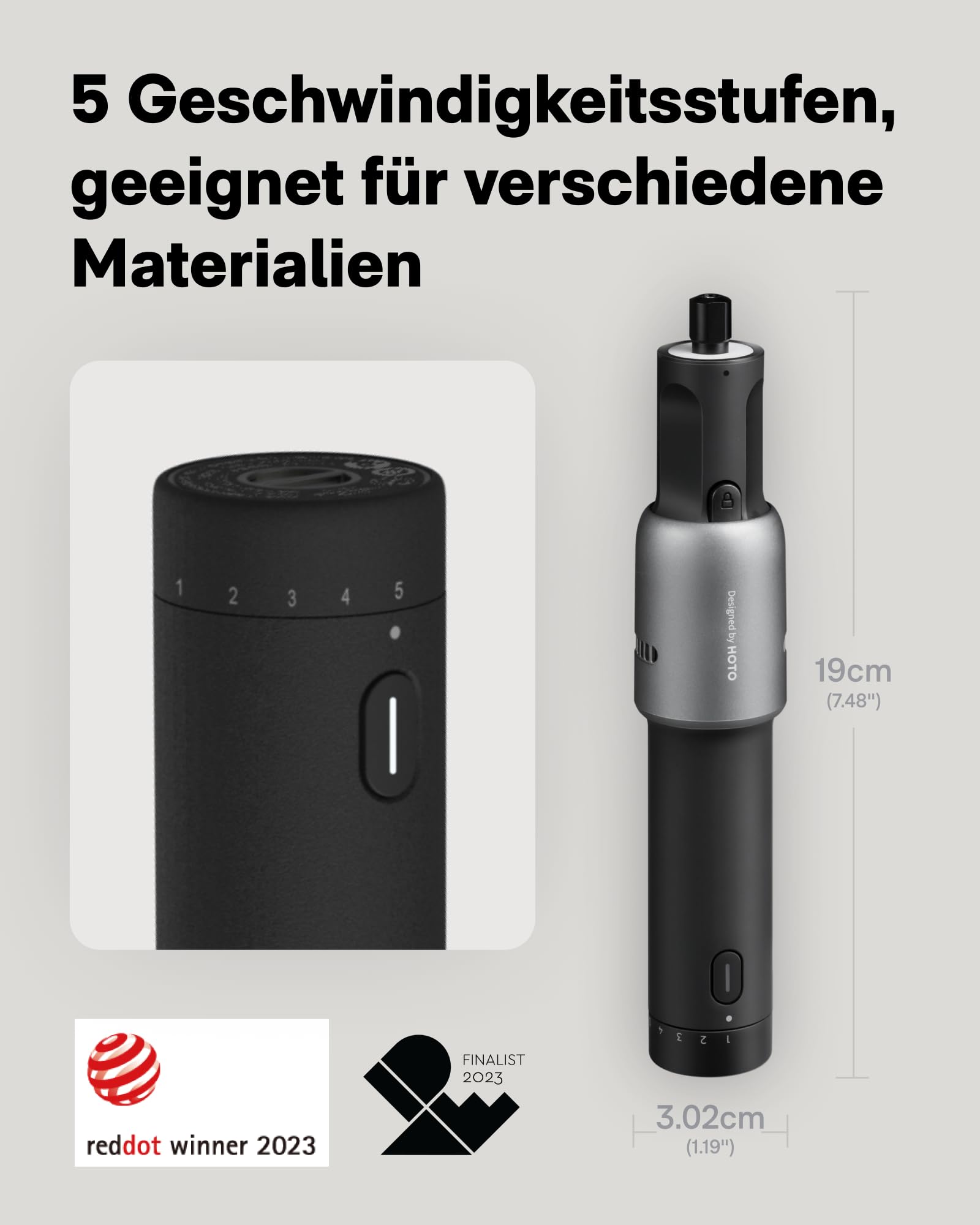 HOTO Akku Multifunktionswerkzeug 4V, 35 Drehwerkzeug Zubehörset, 2000mAh Rotationswerkzeug 5 Gang, Drehzahl 5000-25000 U/min, Typ-C, LED Ringlicht Schnitzen/Gravieren/Schleifen/Schneiden/Polieren 3