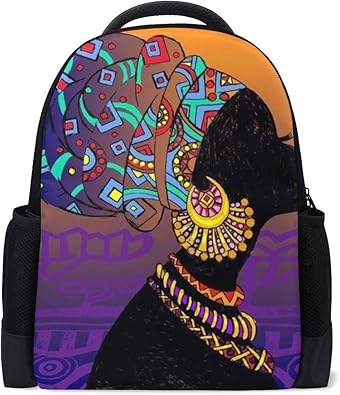 Amazon リュック バックパック 大容量 メンズ レディース おしゃれ 通学 高校生 大人 アウトドア 旅行 軽量 リュックサック アフリカの女性 人気 男女兼用 レー プレゼント対応 花弁雪 レディース