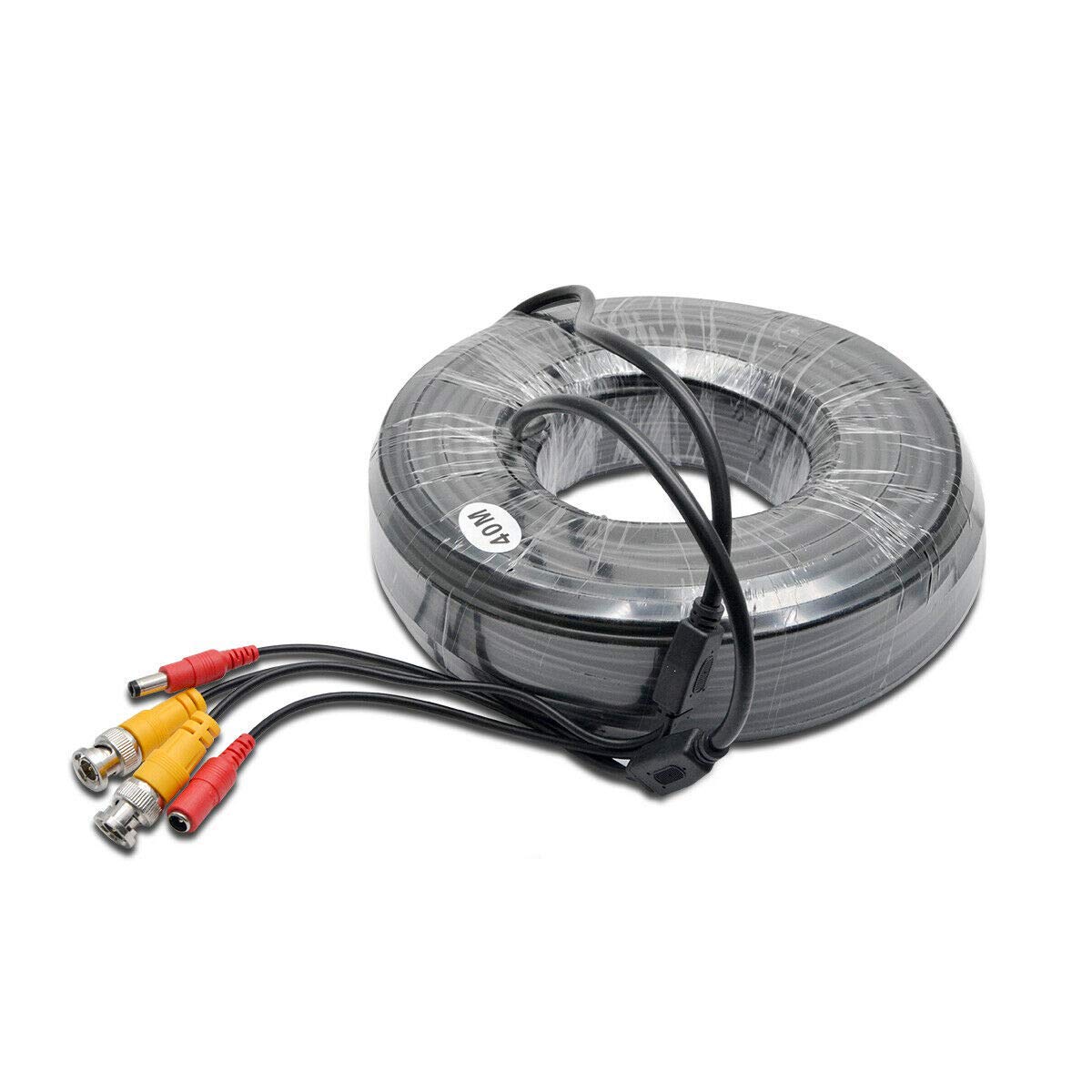 Riloer BNC Video Power Cable RCA DC Extension Cords for CCTV Camera DVR Security System Kit (50M)