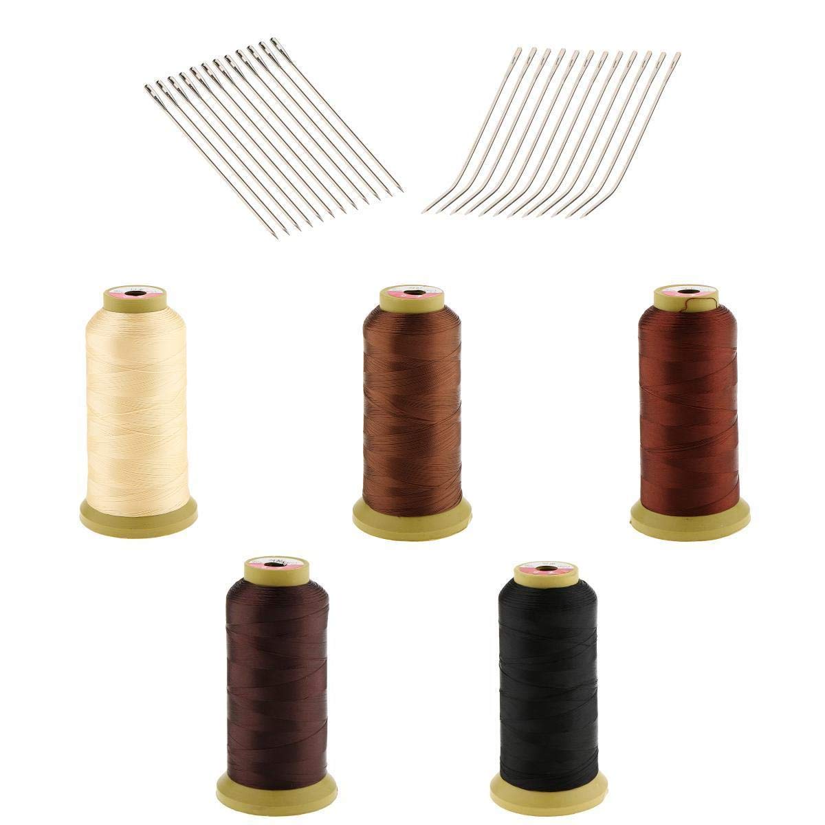 Buy 5spool Hair Sew Sewing Weaving Thread Weft Braids Track Needle