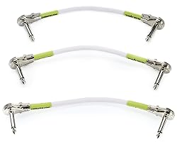 Ernie Ball Patch Cable 3-Pack, Flat Angle/Flat