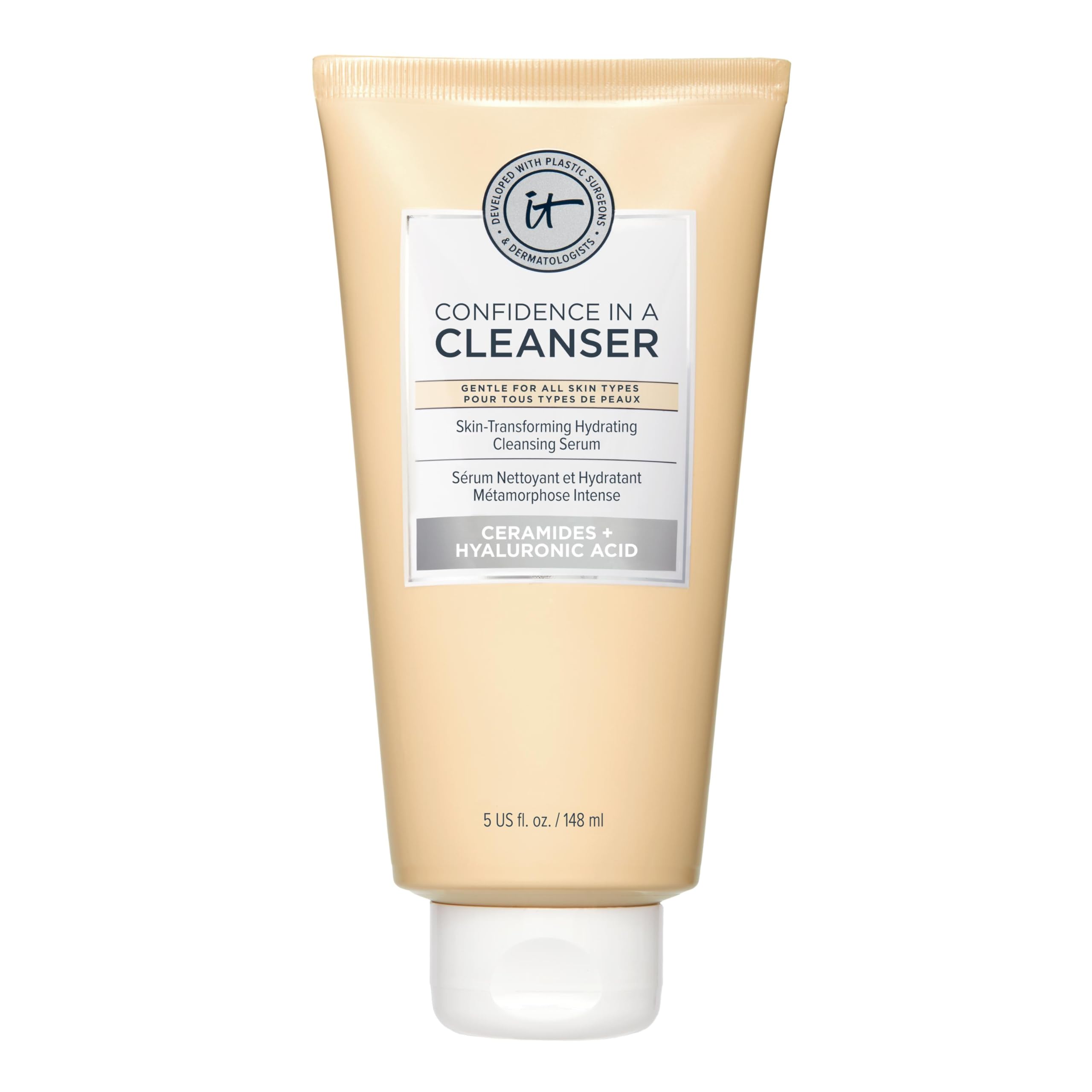 IT Cosmetics Confidence In a Cleanser, Hydrating Facial Cleanser for All Skin Types, 148ml