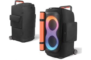 OCXLLEATLY Speaker Case Compatible with JBL PartyBox 520, Portable Speaker Dust Cover Storage Bag for Outdoor Travel/Home Storage, with Side Pockets