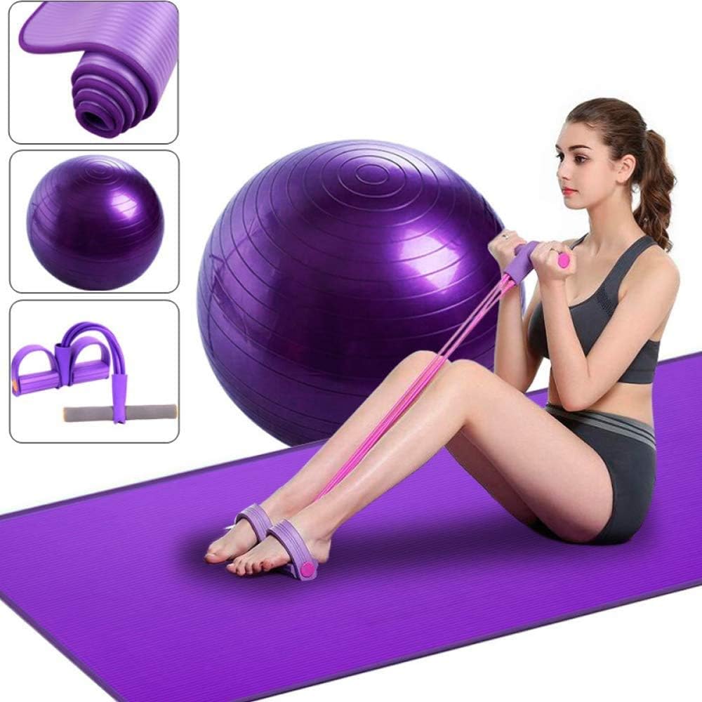 APcjerp Thickened ExplosionProof Yoga Ball Edging Yoga Mat Set