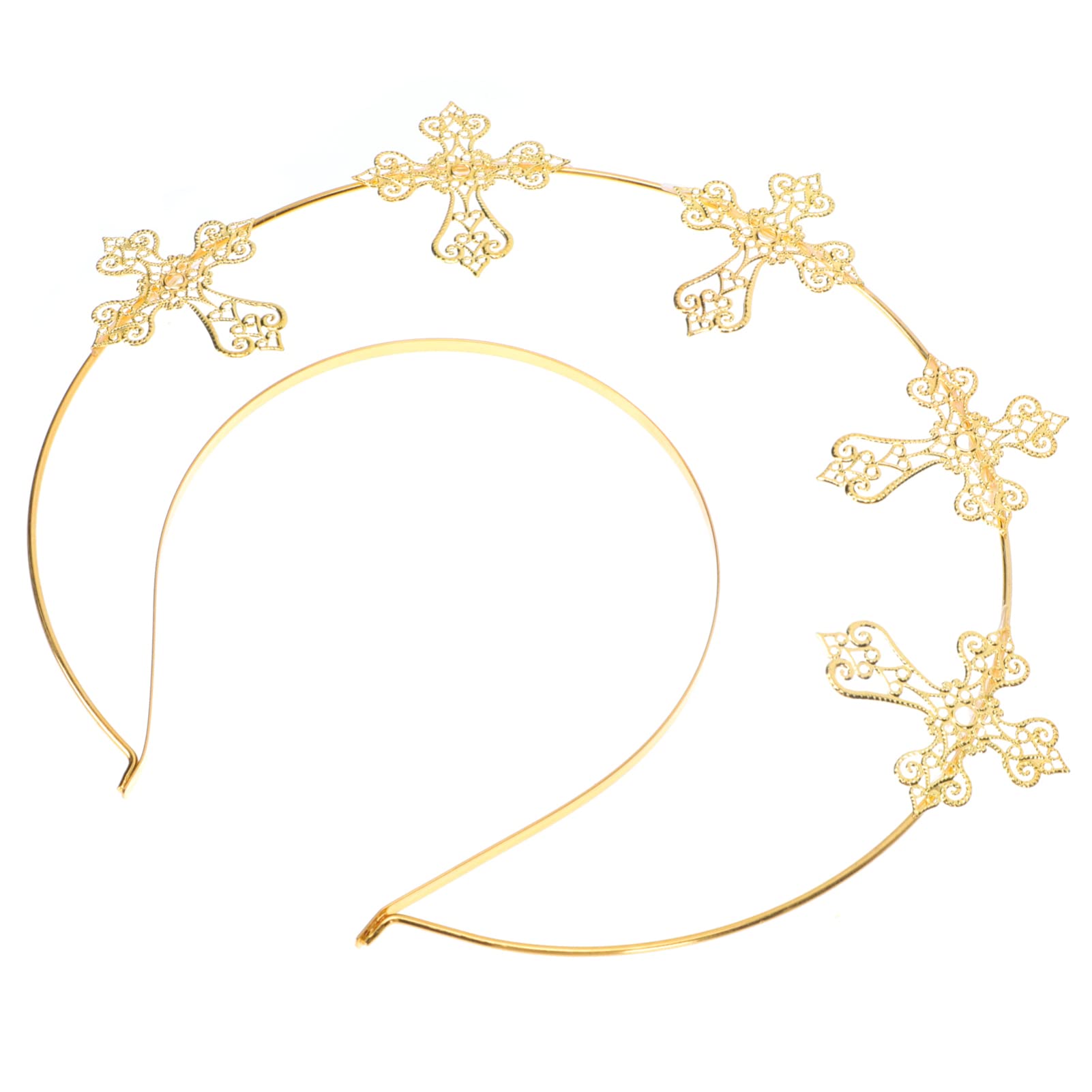 Lurrose Crown Goddess Crown Headpiece Headband Goddess Headdress Halloween Cosplay Costume Bridal Wedding Headpiece