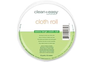 Clean + Easy Extra Large Cloth Wax Strips Roll – Non-Woven Epilating Roll for Hair Removal, Muslin Wax Strips for Body & Legs, 50 Yards
