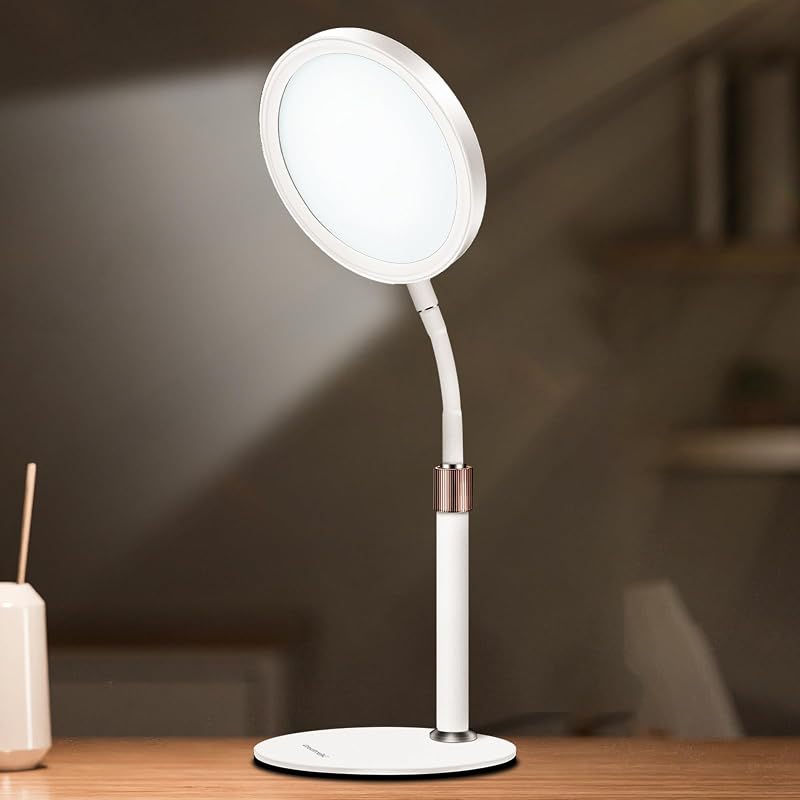 Trayvespace SAD Lamp 10000 Lux UV-Free Light Therapy 3 Colors 9 Brightness