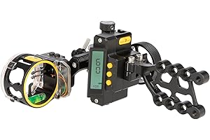 Trophy Ridge Digital React Trio Bow Sight - 2 Micro Adjustable Horizontal Pins, 1 Vertical Pin, Digital Readout, Fast Setup, Dead Set Accuracy, 5 Customizable Profiles, 4 Brightness Settings