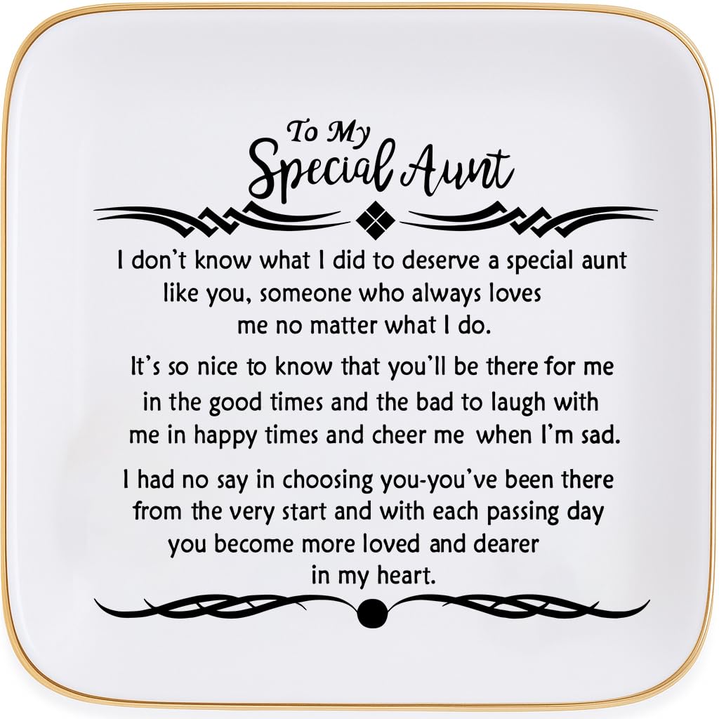 PUDDING CABIN Aunt Birthday Gifts from Niece -My Special Aunt, you become more loved and dearer in my heart -Auntie Wedding Mother’s Day Christmas Gifts for Aunts