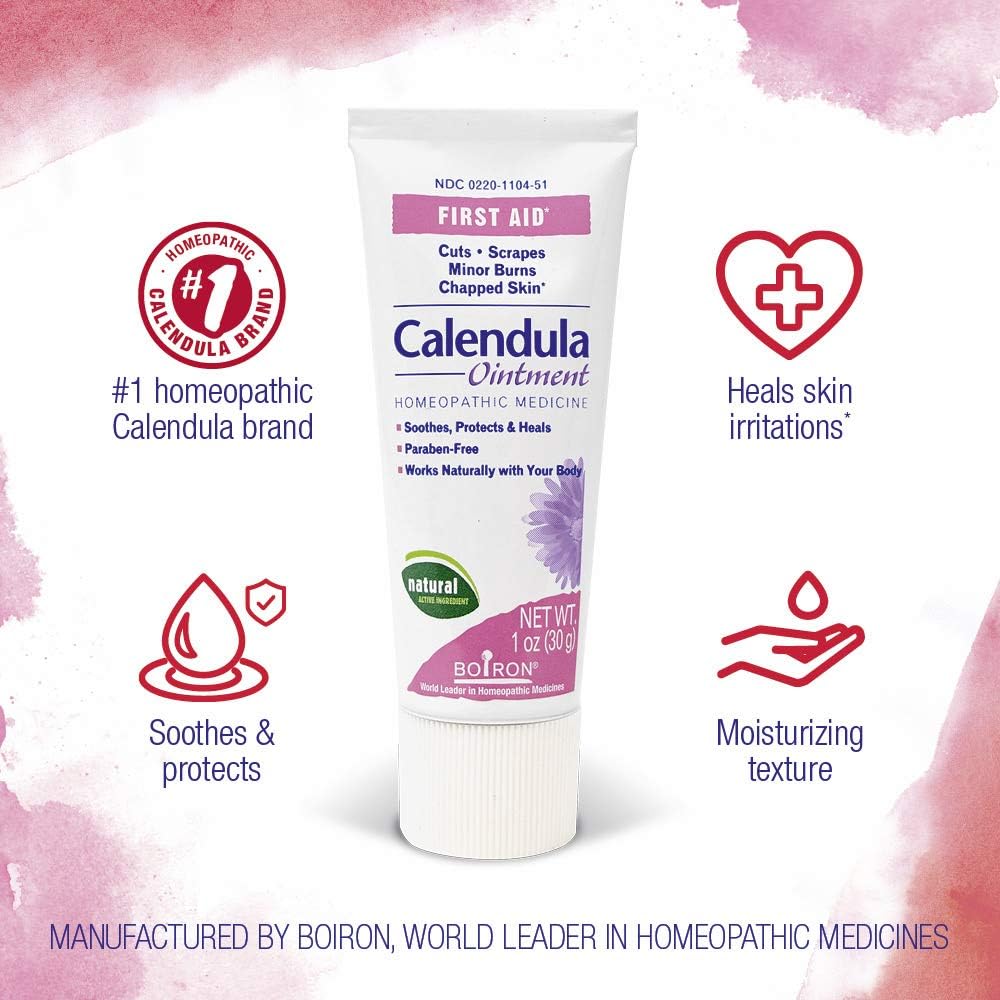 Boiron Calendula Ointment 1 Oz Homeopathic First Aid Ointment for Cuts, Scrapes, Minor Burns, and Chapped Skin: Health & Personal Care