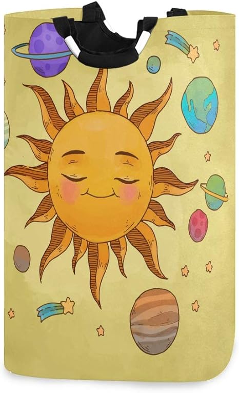 Cesta de lavandería, cesta de lavandería, espacio exterior, planetas